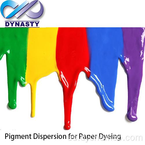 Dispersión de pigmentos para teñido de papel